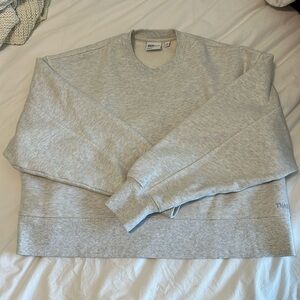 TNA Heather Grey Crew Neck Megafit Cozy Fleece